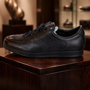 Gucci Black Leather Men's Sneakers